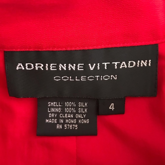 Adrienne Vittadini Collection 100% silk red skirt - Picture 2 of 4